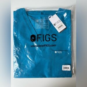 Figs Women's Catarina One-Pocket Scrub Top Extreme Blue Size Medium New